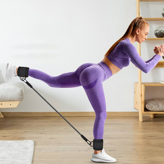 elastique de musculation avec sangle exercice maison