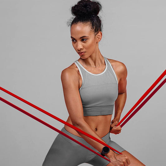 élastique musculation femme exercice