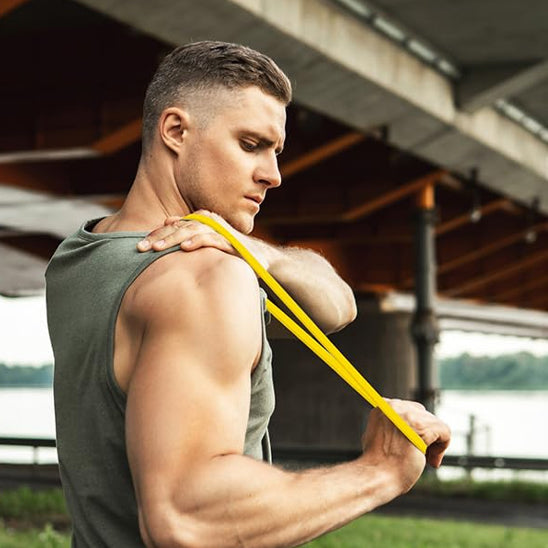 elastique musculation simple exercice